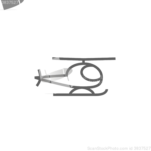 Image of Helicopter line icon.