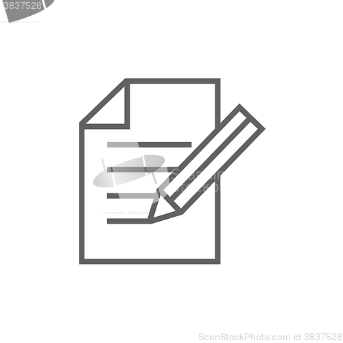 Image of Taking note line icon.