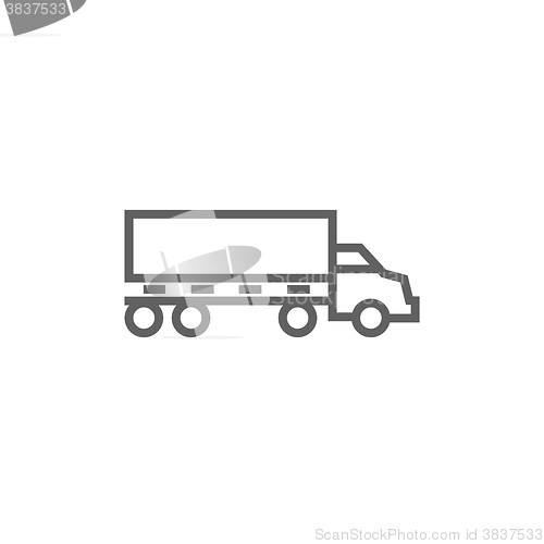 Image of Delivery truck line icon.