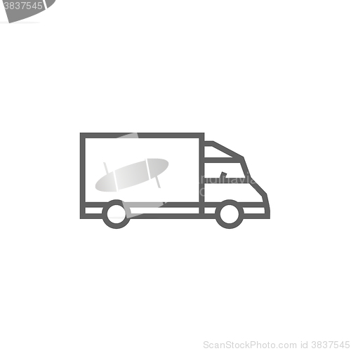 Image of Delivery truck line icon.