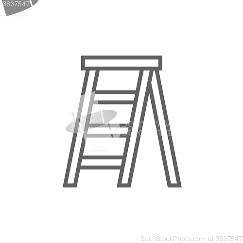 Image of Stepladder line icon.