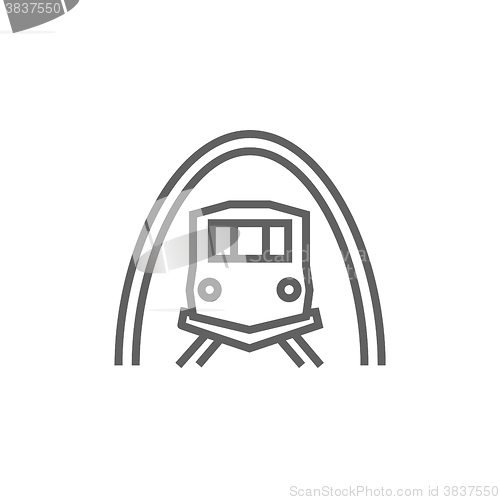 Image of Railway tunnel line icon.