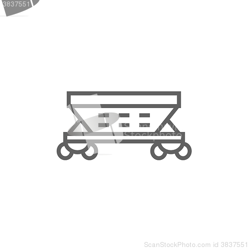 Image of Cargo wagon line icon.