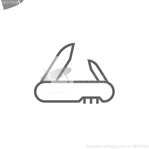 Image of Jackknife line icon.