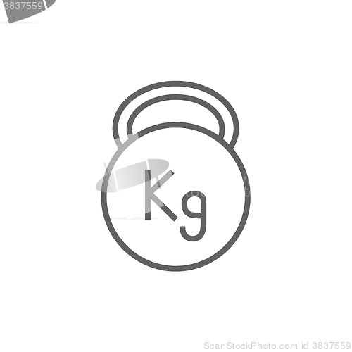 Image of Kettlebell line icon.