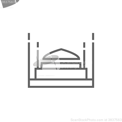 Image of Taj Mahal line icon.