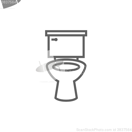 Image of Lavatory bowl line icon.