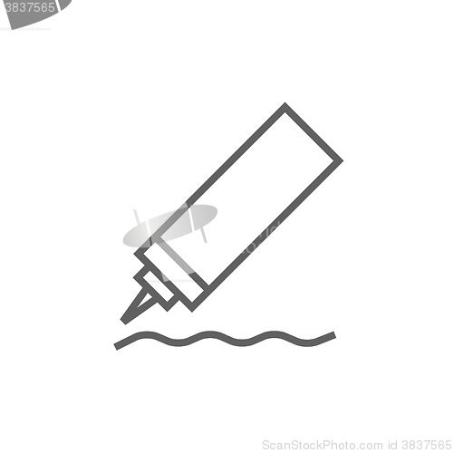 Image of Sauce bottle line icon.