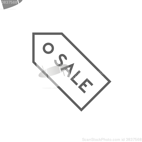 Image of Sale tag line icon.