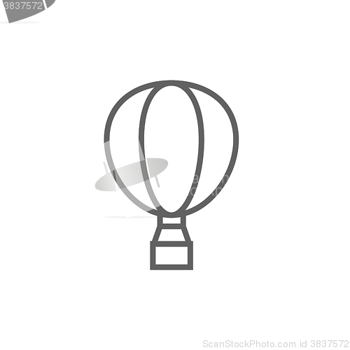 Image of Hot air balloon line icon.