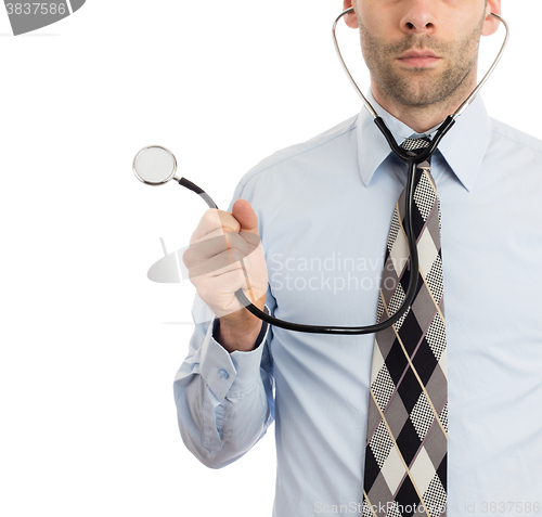 Image of Doctor with stethoscope, isolated