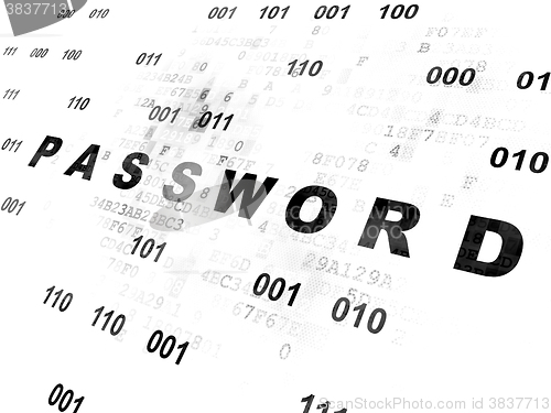 Image of Privacy concept: Password on Digital background