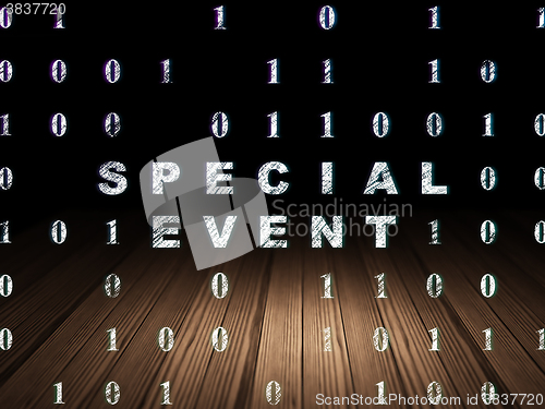 Image of Business concept: Special Event in grunge dark room