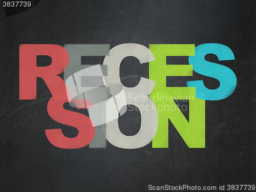 Image of Business concept: Recession on School Board background