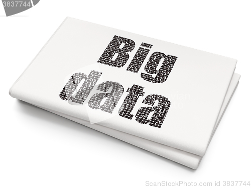 Image of Data concept: Big Data on Blank Newspaper background