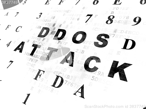 Image of Security concept: DDOS Attack on Digital background