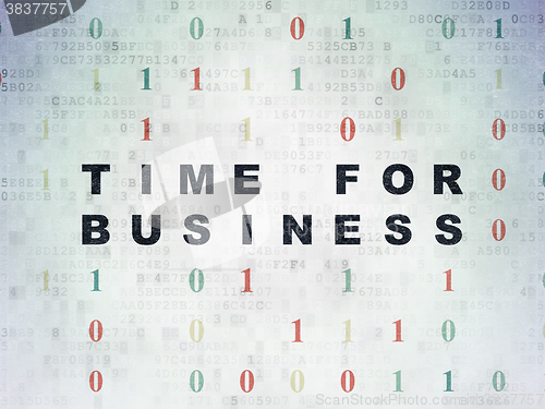 Image of Business concept: Time for Business on Digital Paper background