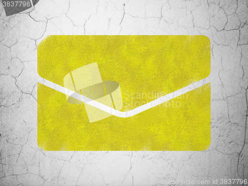 Image of Finance concept: Email on wall background