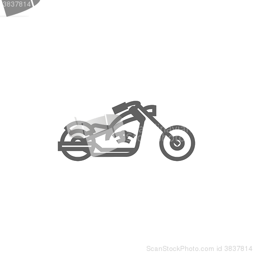 Image of Motorcycle line icon.