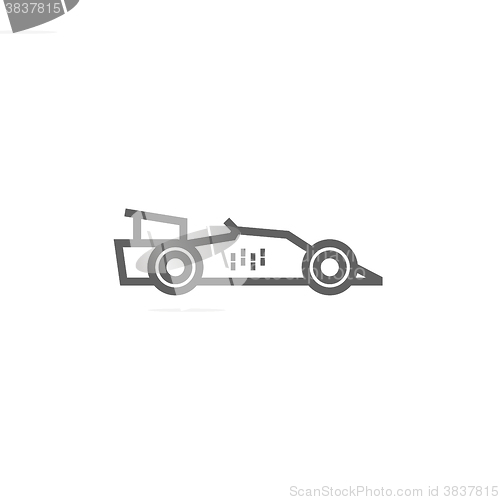 Image of Race car line icon.