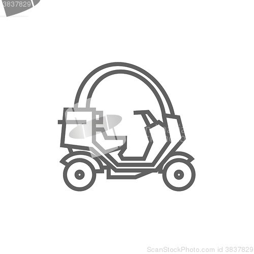 Image of Rickshaw line icon.