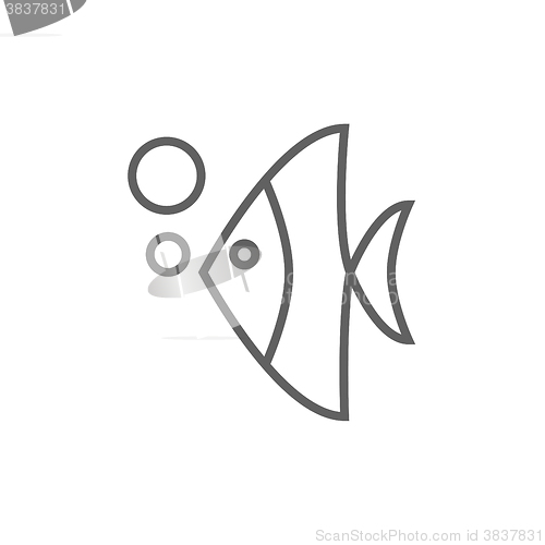 Image of Fish under water line icon.