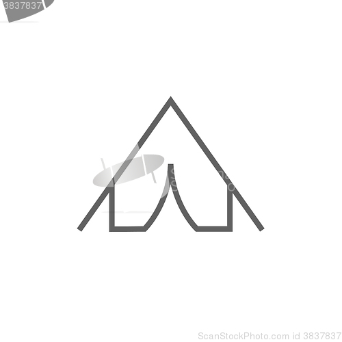 Image of Tent line icon.