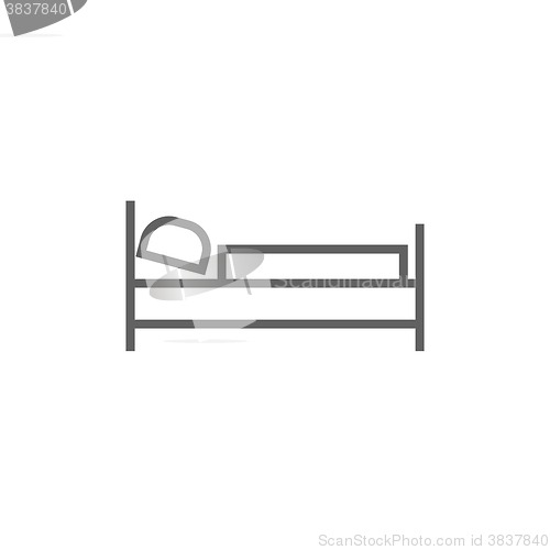 Image of Bed line icon.