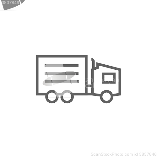 Image of Delivery truck line icon.