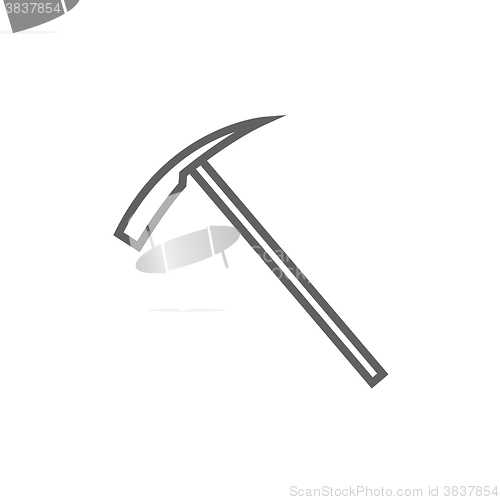 Image of Ice pickaxe line icon.