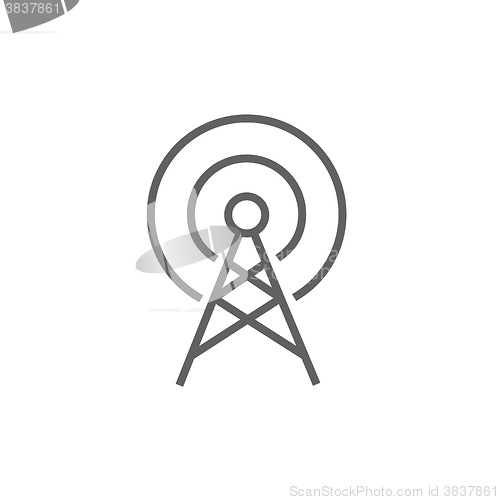 Image of Antenna line icon.