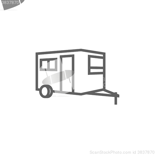 Image of Caravan line icon.