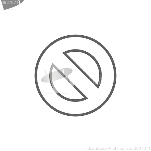 Image of Not allowed sign line icon.