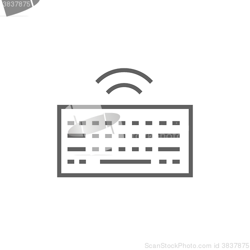 Image of Wireless keyboard line icon.