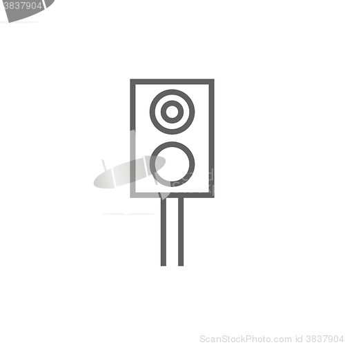 Image of Railway traffic light line icon.