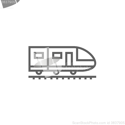 Image of Modern high speed train line icon.