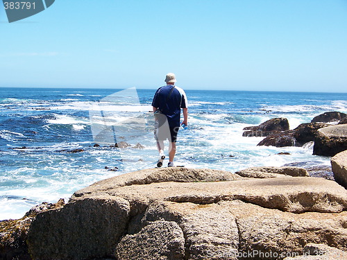 Image of walking on rocks