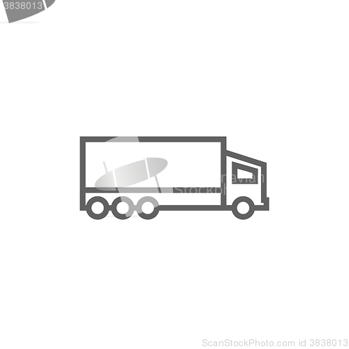 Image of Delivery truck line icon.