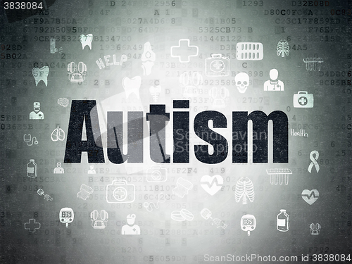 Image of Medicine concept: Autism on Digital Paper background