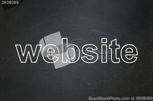 Image of Web development concept: Website on chalkboard background