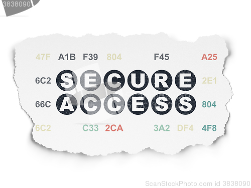 Image of Security concept: Secure Access on Torn Paper background