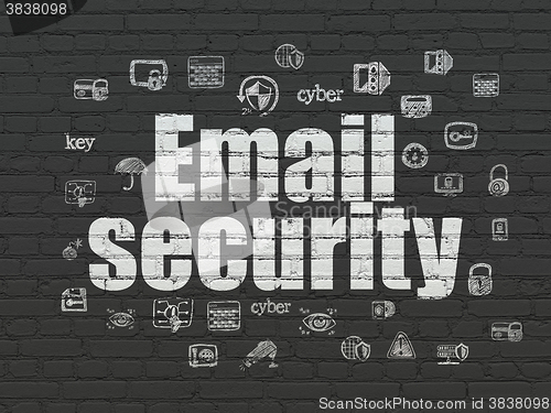 Image of Protection concept: Email Security on wall background