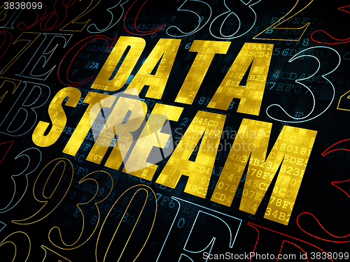 Image of Information concept: Data Stream on Digital background