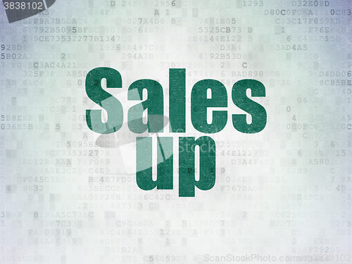Image of Marketing concept: Sales Up on Digital Paper background