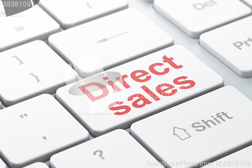 Image of Marketing concept: Direct Sales on computer keyboard background
