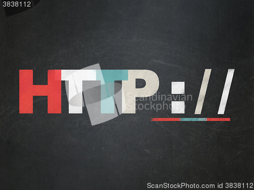 Image of Web design concept: Http : / / on School Board background