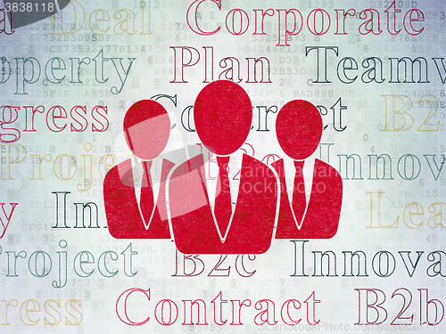 Image of Business concept: Business People on Digital Paper background