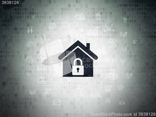 Image of Business concept: Home on Digital Paper background