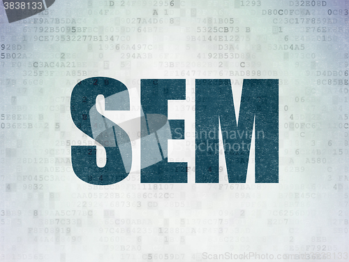 Image of Marketing concept: SEM on Digital Paper background