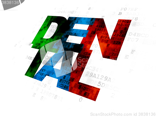 Image of Healthcare concept: Dental on Digital background